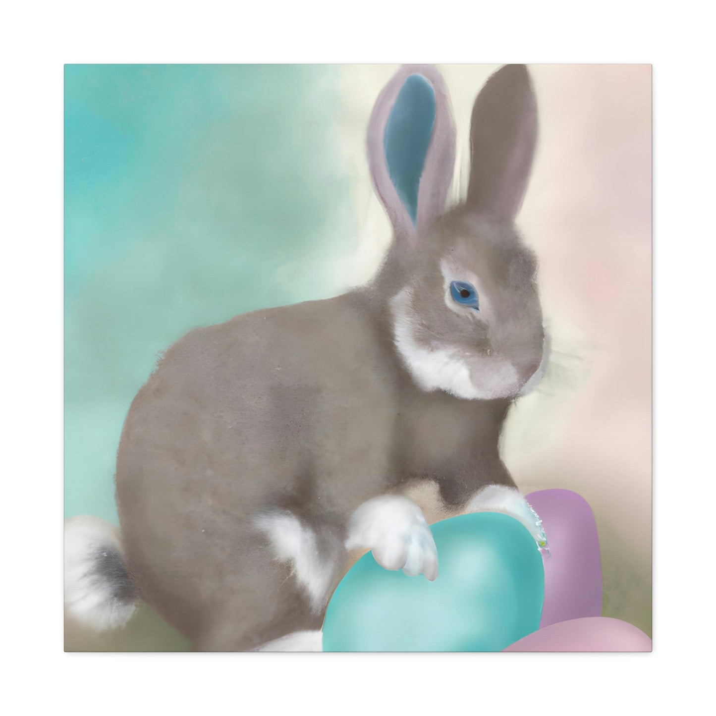 Easter Joy with the Bunny - Canvas