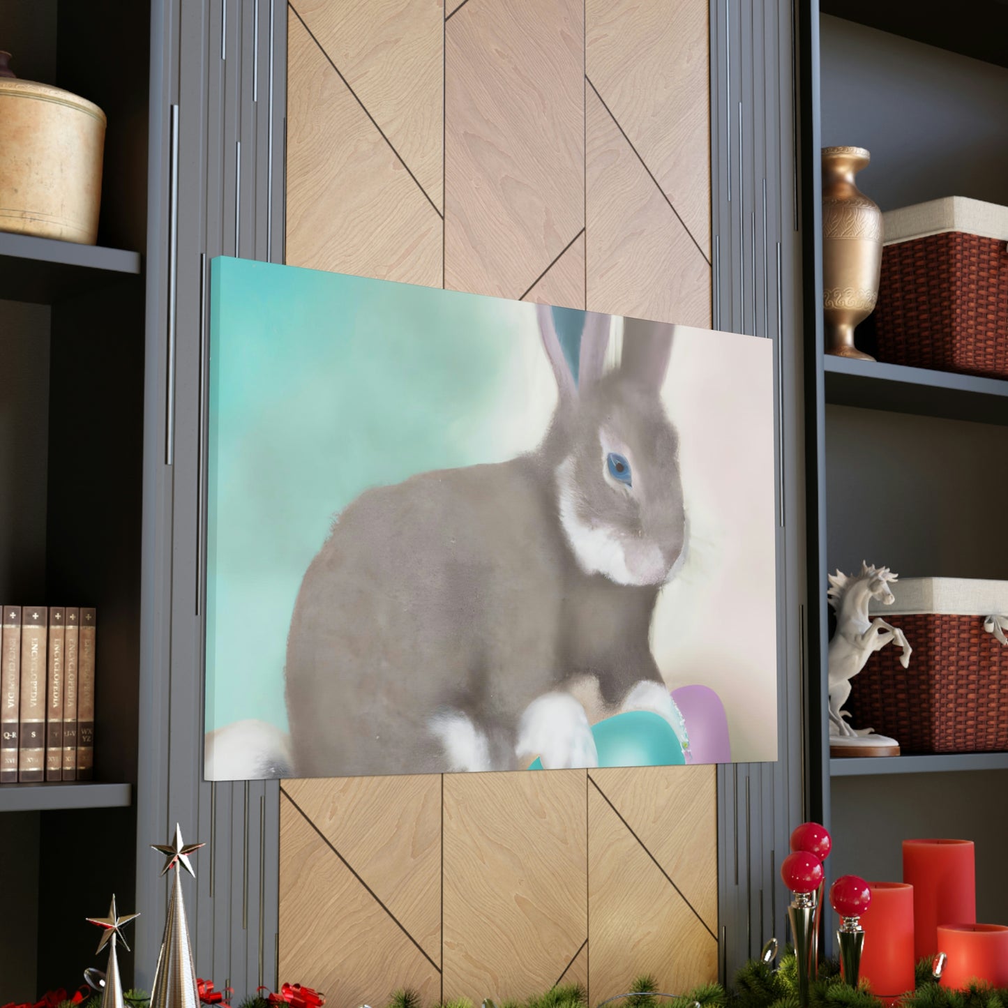 Easter Joy with the Bunny - Canvas