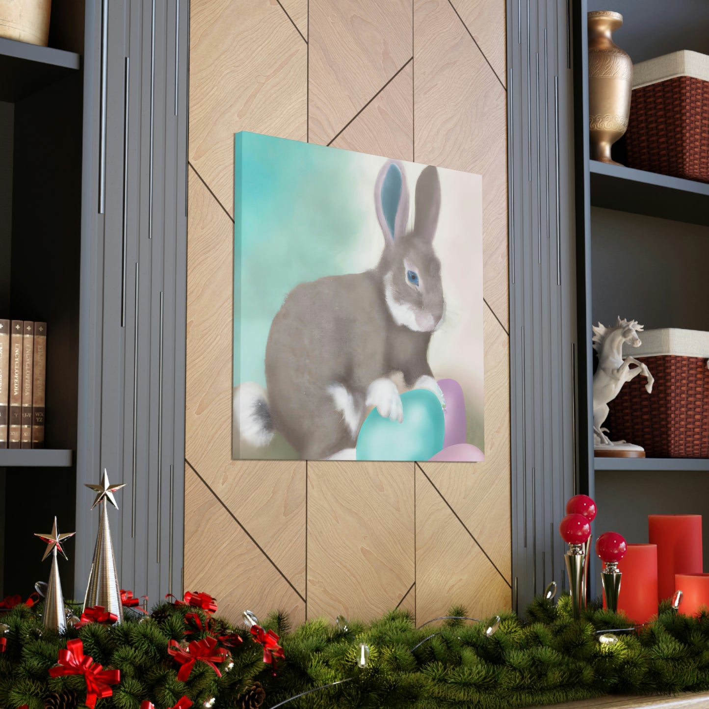 Easter Joy with the Bunny - Canvas