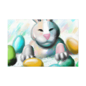 "Bunny's Basket of Bounty" - Canvas