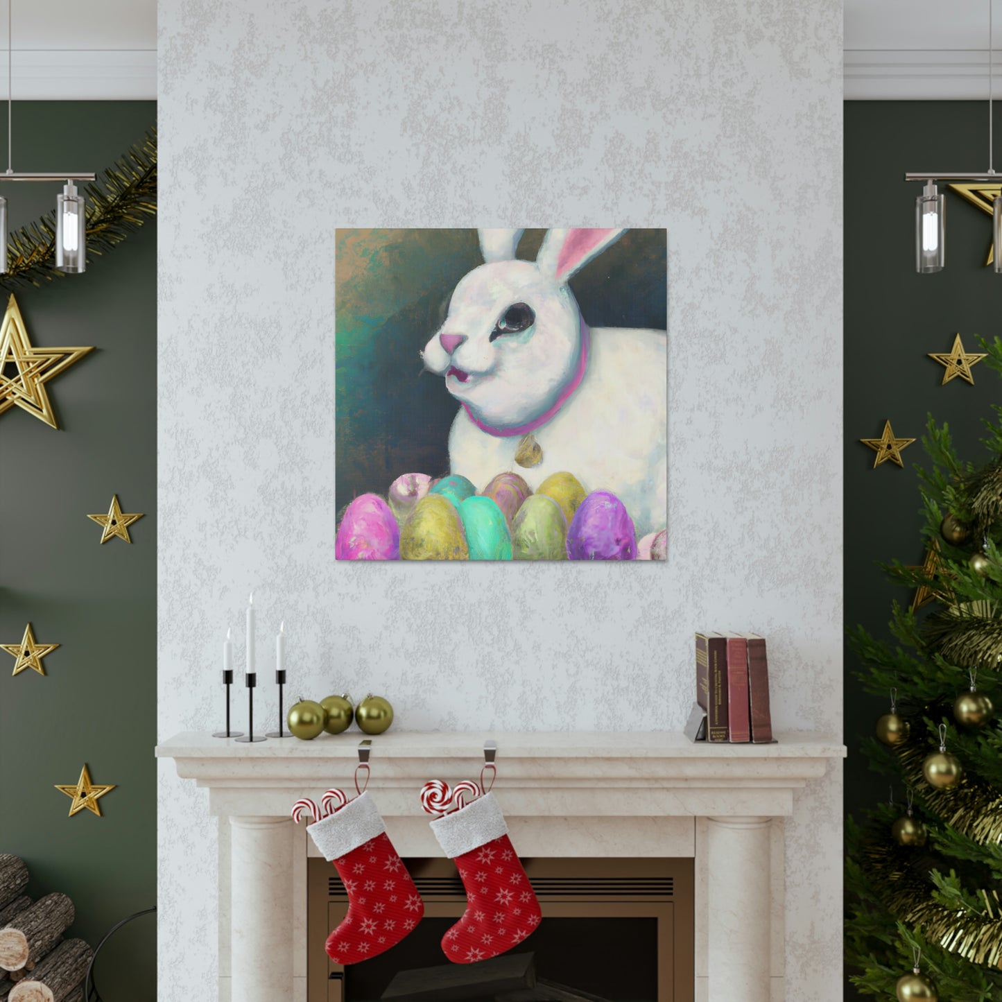 "Festive Furry Friend" - Canvas