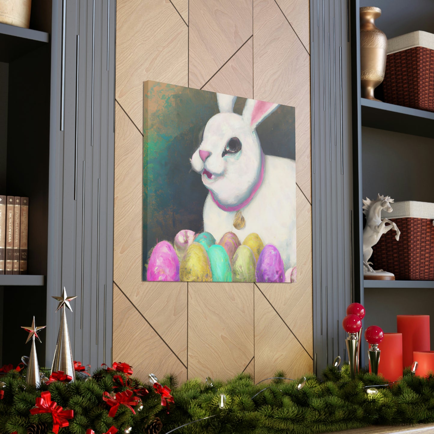 "Festive Furry Friend" - Canvas