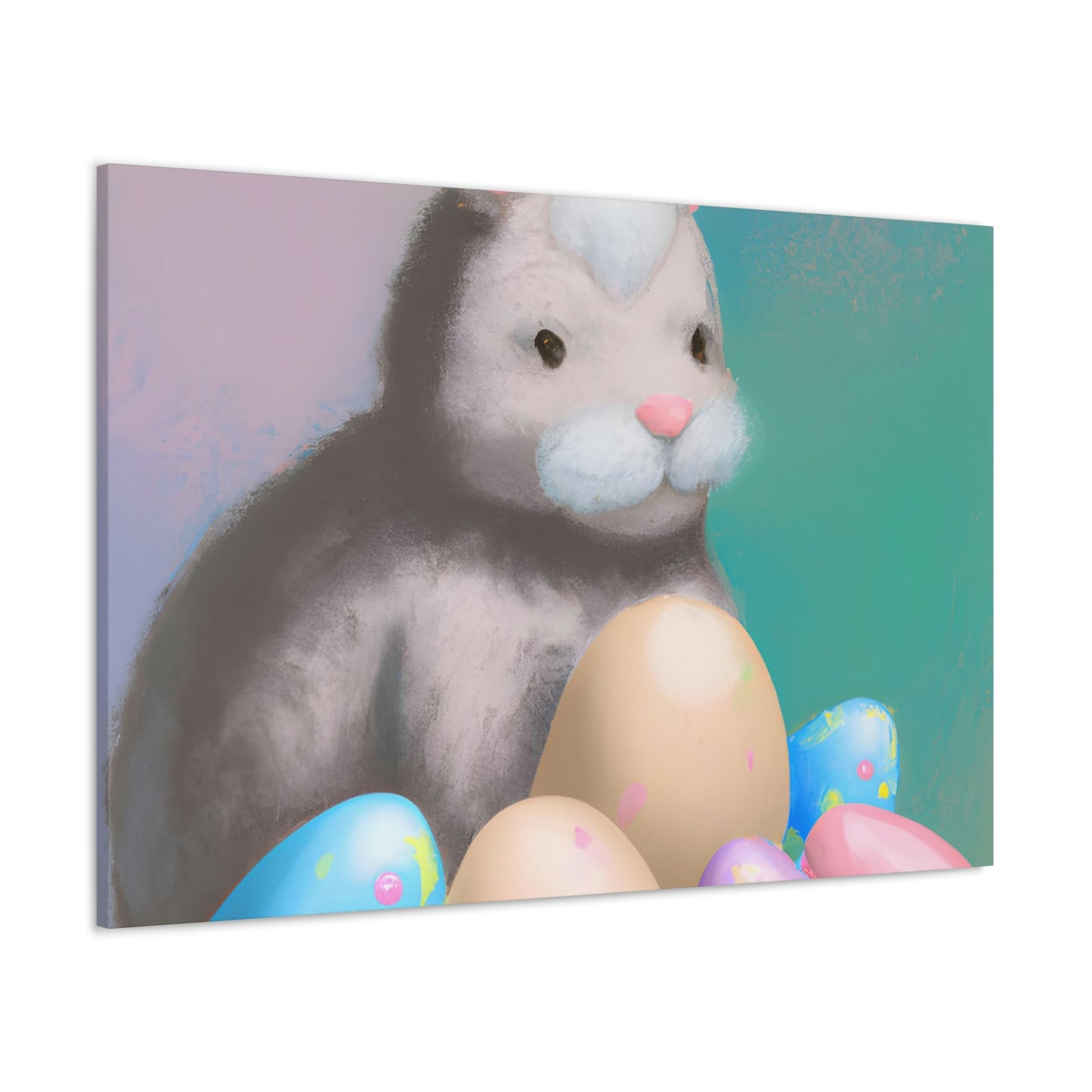 "Easter Bunny's Egg Hunt" - Canvas