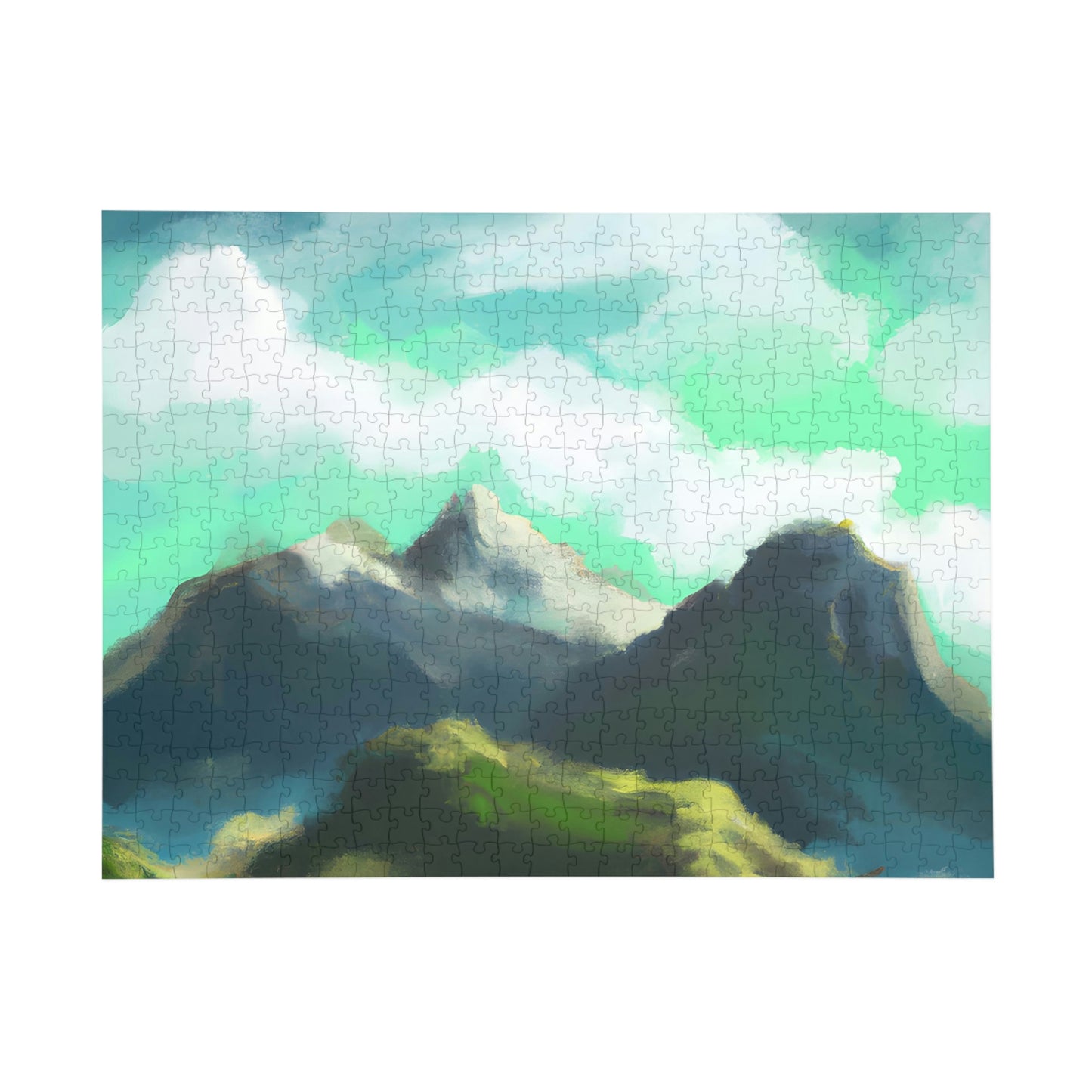 Mighty Peaks of the Aurora. - Puzzle