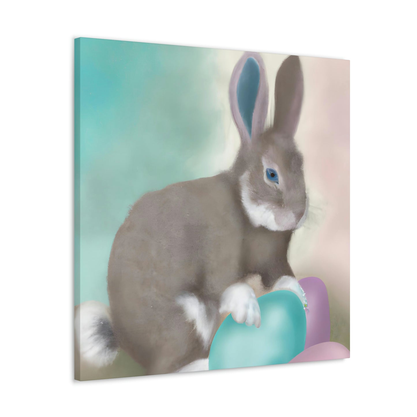 Easter Joy with the Bunny - Canvas