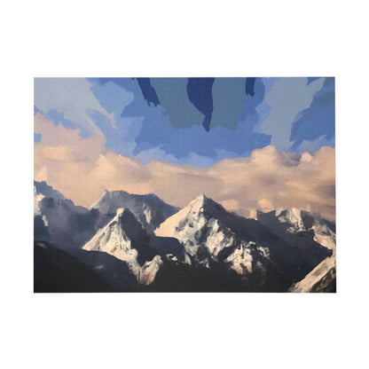 Frosted Peaks Mountain Range - Puzzle