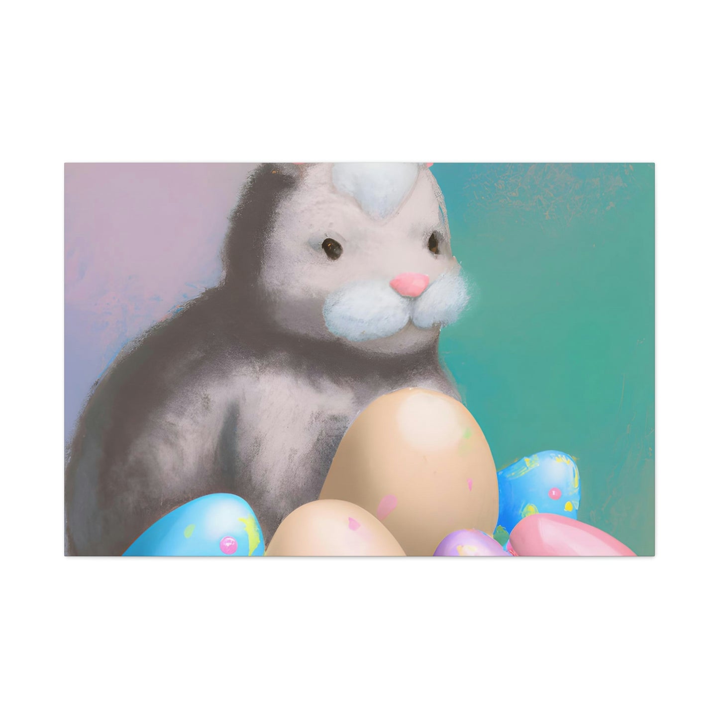 "Easter Bunny's Egg Hunt" - Canvas