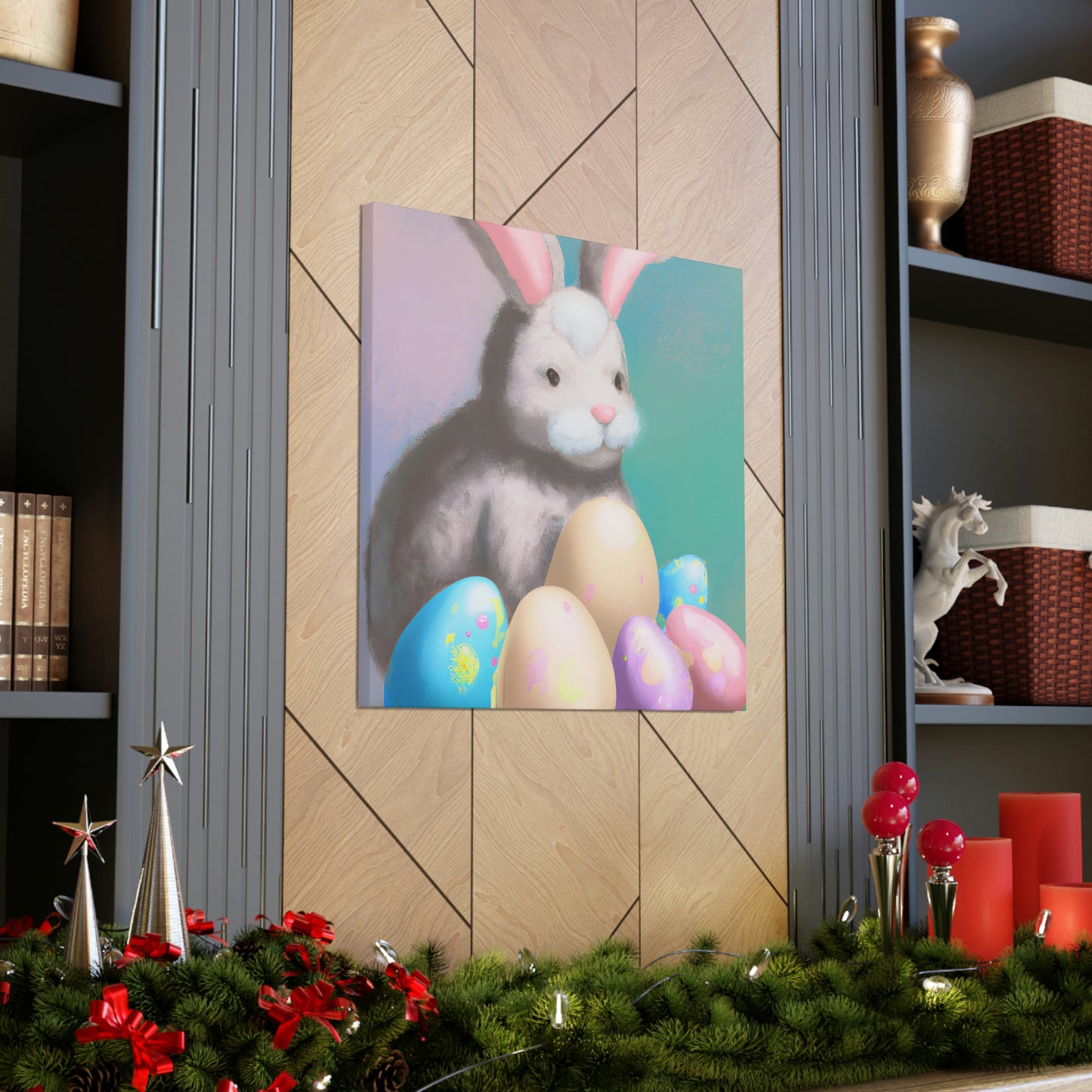 "Easter Bunny's Egg Hunt" - Canvas