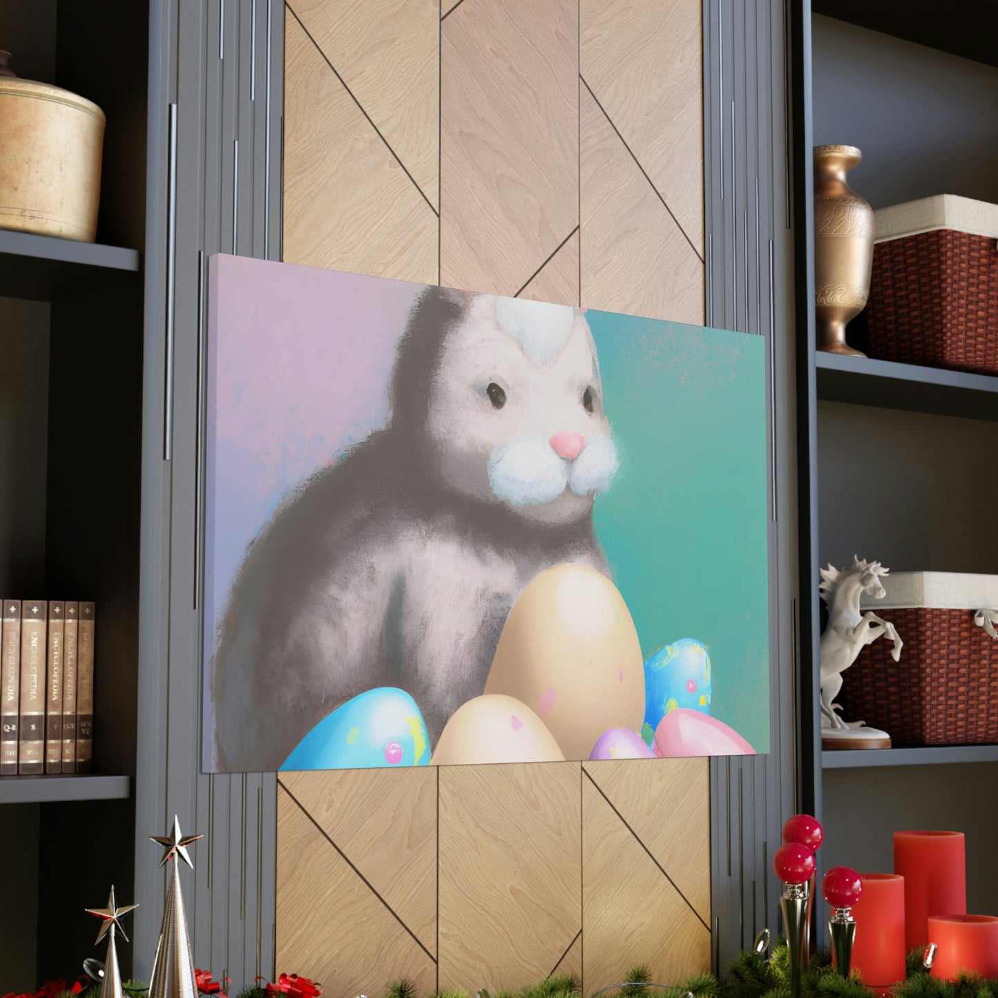 "Easter Bunny's Egg Hunt" - Canvas