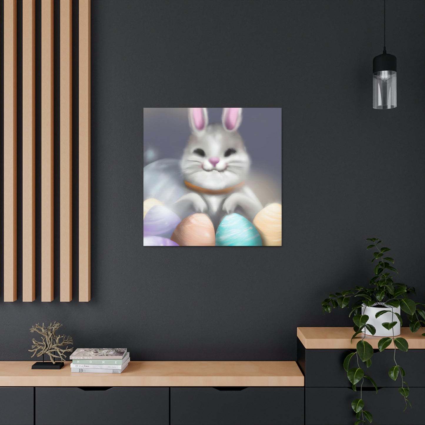 "Bunny Basket Blessing" - Canvas