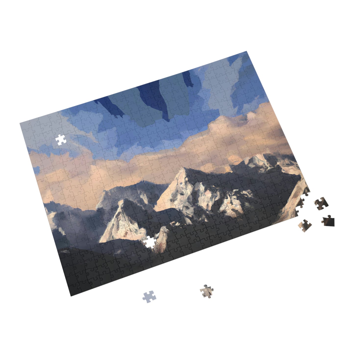 Frosted Peaks Mountain Range - Puzzle