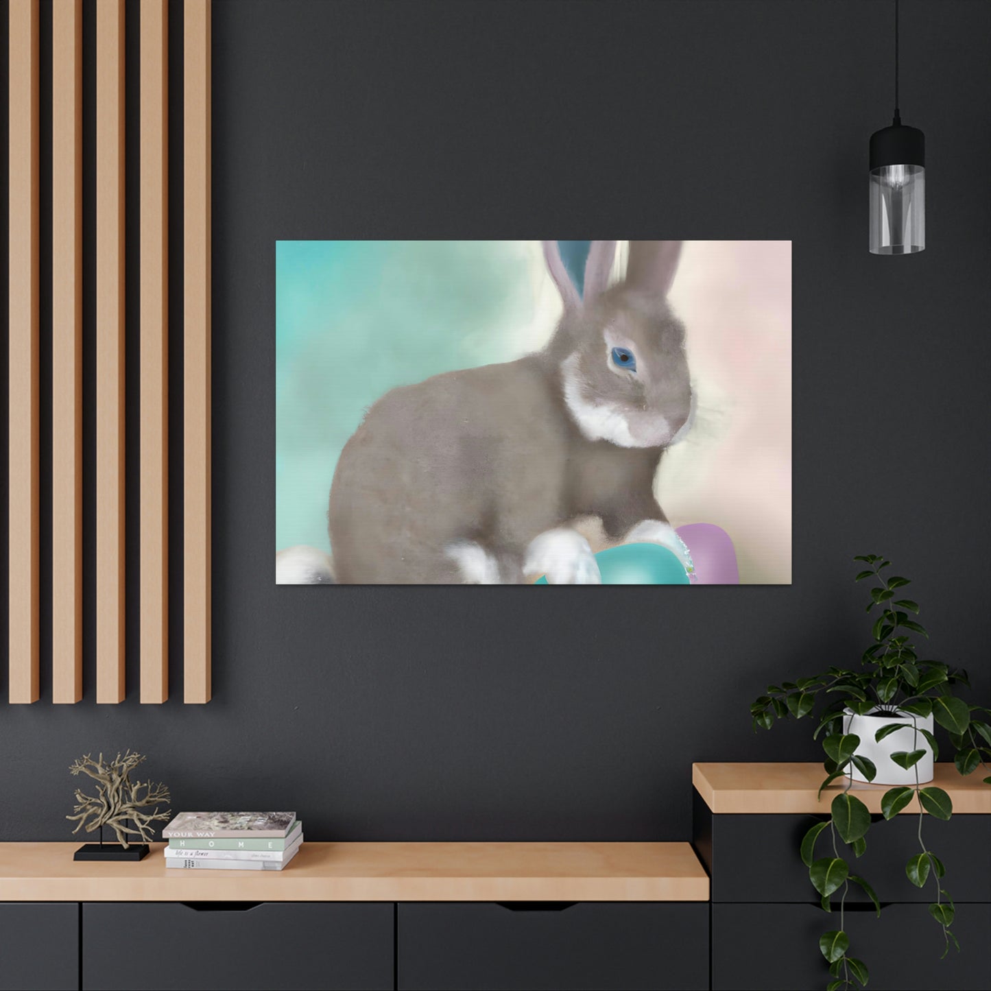 Easter Joy with the Bunny - Canvas