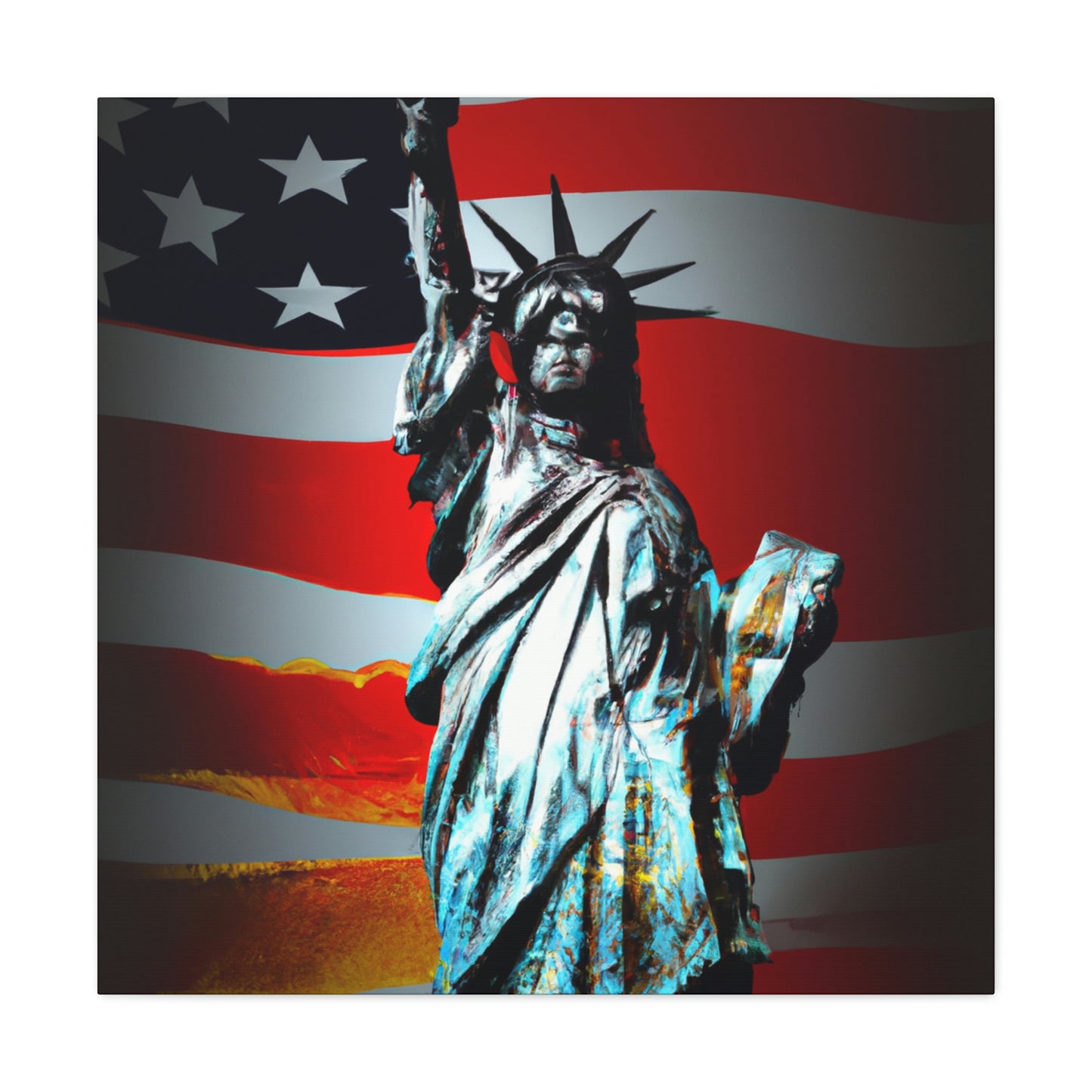 Statue of Liberty Flag - Canvas