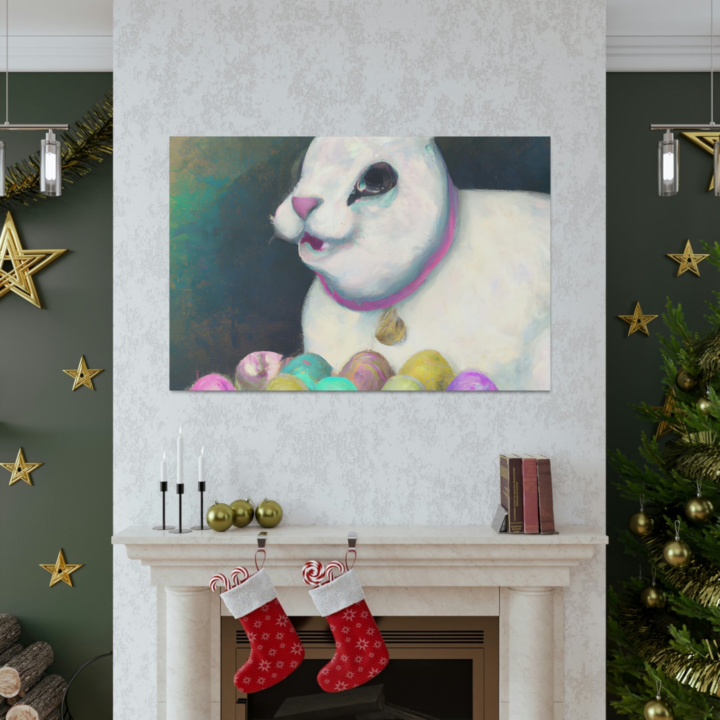 "Festive Furry Friend" - Canvas