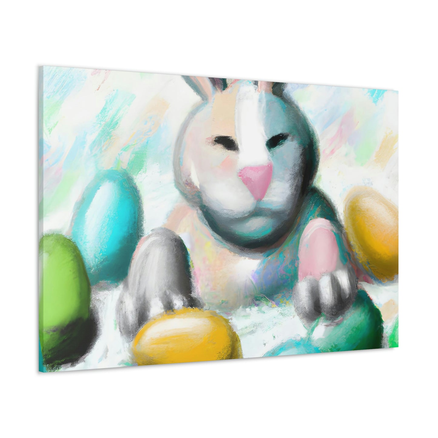 "Bunny's Basket of Bounty" - Canvas