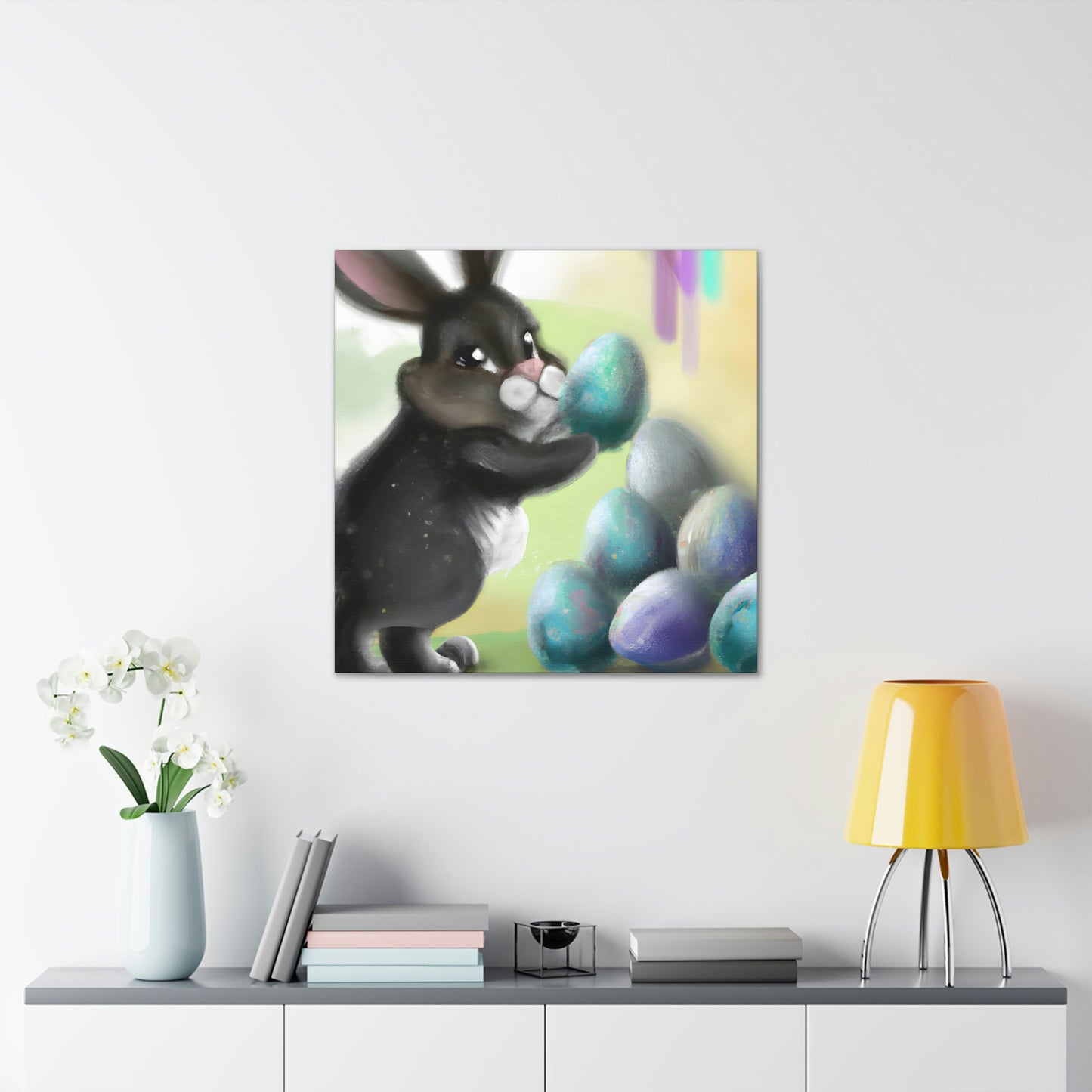 "Easter Bunny's Gifts" - Canvas