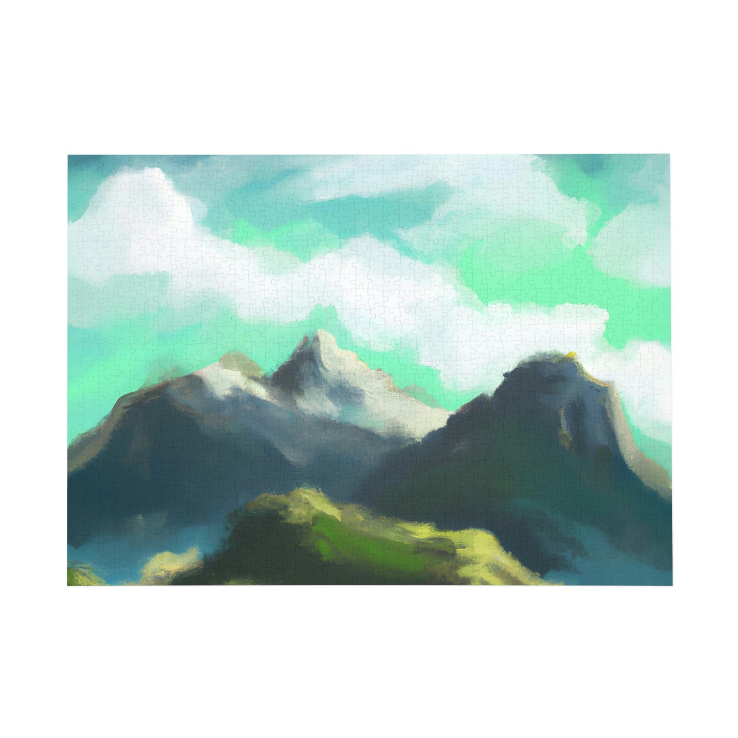 Mighty Peaks of the Aurora. - Puzzle