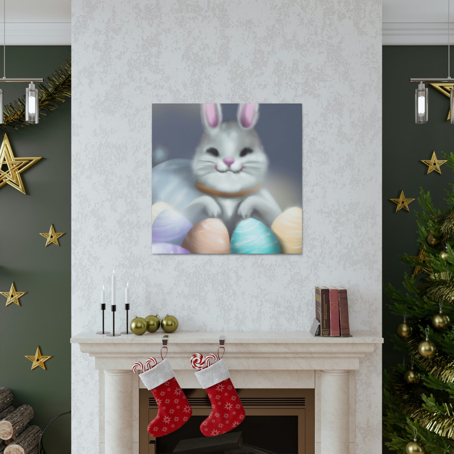 "Bunny Basket Blessing" - Canvas