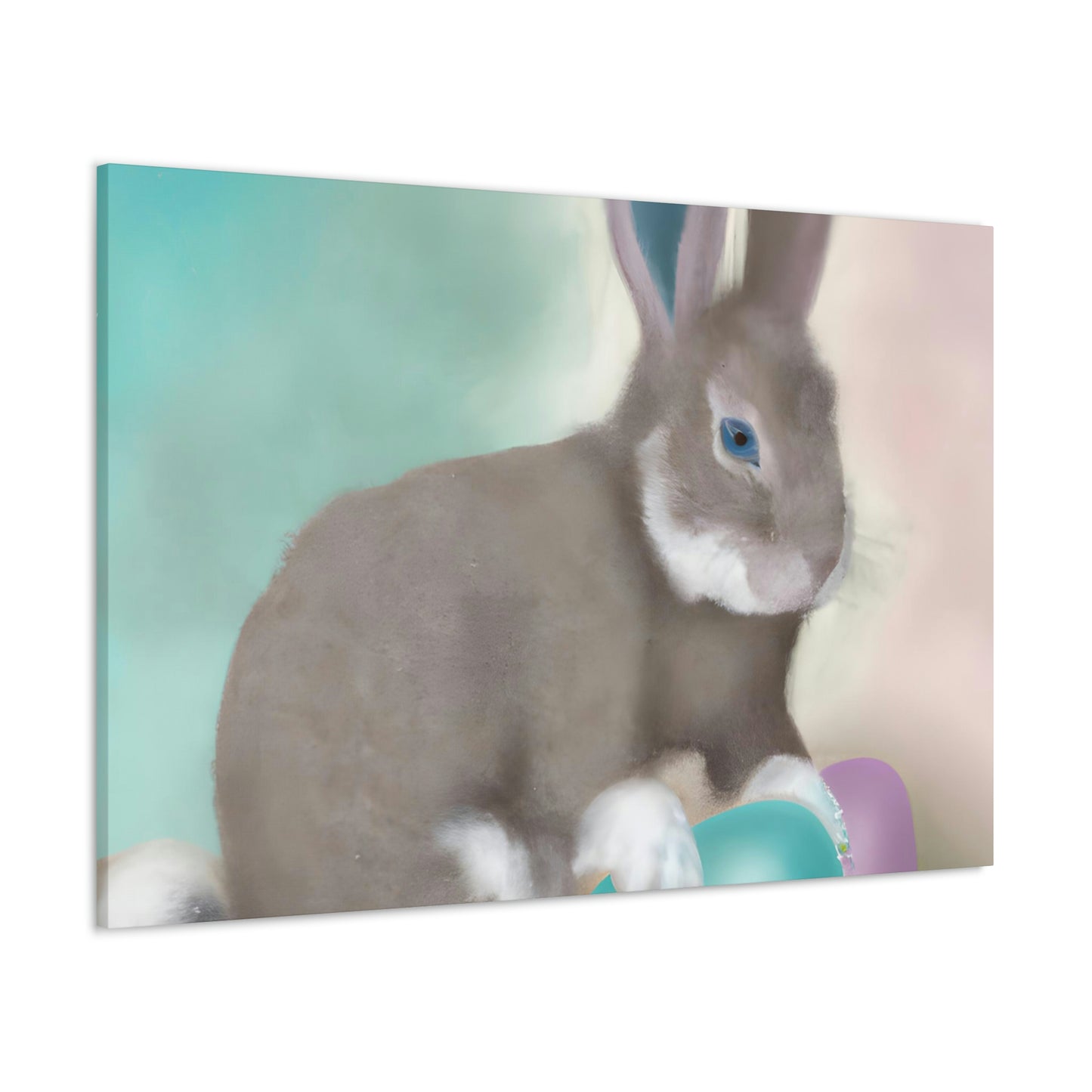 Easter Joy with the Bunny - Canvas