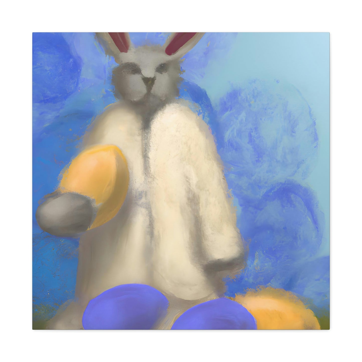 "Bunny Baskets of Springtime Joy" - Canvas