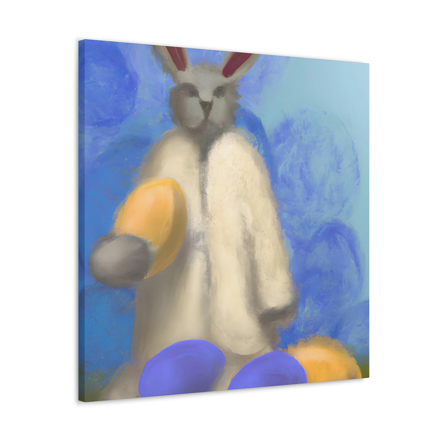 "Bunny Baskets of Springtime Joy" - Canvas